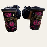 Loeffler Randall Navy Blue Ruffled Sequin Beaded Embellished Block Heel Mule 7 Photo 5