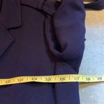 Yoana Baraschi  Knit Blazer Coat Blue Anchor Stamp Buttons Silk Lined Size M Photo 4