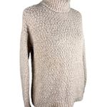 Philosophy Sweater Beige Medium Turtleneck Fuzzy Photo 0
