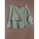 Wild Fable  Green Blue Pull On Tiered Mini Skirt Size XL Photo 1