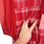 NWT Ivy City Co Curve Taylor Dress Red Plaid Tiered Ruffle Holiday Christmas 18W Photo 7