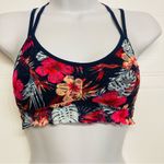 PINK - Victoria's Secret Victoria's Secret Pink Lace Bralette‎ Bra Racerback Unlined Size Small Tropical Photo 0