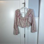 Love Shack Fancy dorabella crop top Blouse in petunia pink size medium coquette Photo 1