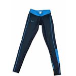 Under Armour  WOMEN'S COLDGEAR COMPRESSION‎ LEGGINGS BLACK/BLUE SIZE SM Photo 1