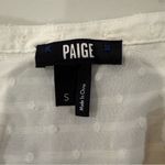 Paige Textured Swiss Dot Peasant Blouse Women’s Small Antique White Tassles Boho Photo 4