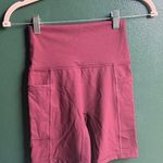 Aerie High-Waisted Maroon Bike Shorts Photo 0