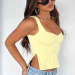 White Fox Boutique NWT White Fox Yellow Tank Top Photo 0