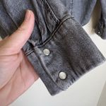 & Other Stories & OTHER STORIES Puff Shoulder Denim Shirt Gray Size 6 Button Down Photo 5