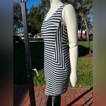 Esley Vintage Elsey Navy Blue White striped Sleeveless Dress Women’s Size Large Photo 3