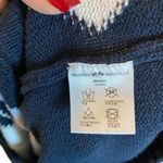 Brandy Melville Elizabeth Argyle Cardigan In Navy Blue & White Photo 12