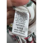 Umgee  Floral Print Romper Women's Size S White Pink Blue V-Neck Tie 3/4 Sleeve Photo 5