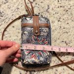 Sakroots Wristlet Wallet Phone Bag Crossbody Embroidered Sunflower Boho Blue Photo 5