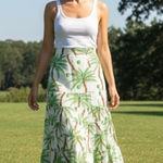 Farm Rio NWT Swinging Palm Maxi in White Swiss Dot Cotton A-line Skirt M $190 Photo 0