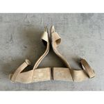 Madewell  womens tan suede ankle buckle block heels high sandals size 8 Photo 4