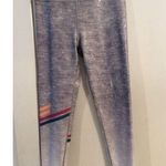 Peloton Leggins Bling Gray Silver Medium M Womens Sparkle Photo 0
