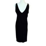 DKNY Petite small black velvet sleeveless v-neck stretchy tank dress Photo 3