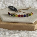 Guess Gold-Tone Rainbow Crystal Slider Bracelet Photo 0