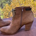 Lucky Brand  Size 8.5/38.5 ECHO Tan Brown Lace-Up Suede Leather Heeled Boots Photo 6