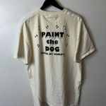 2002 Vintage Y2K Paint The Dog T Shirt Cream XXL 2XL Animal Notes Graphic Tee Size undefined Photo 14