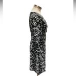 Club Monaco Floral Wrap Dress Black/White Size 0 Photo 7
