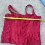 Vintage 90s Empire Intimates Red Lace Up Satin Corset w/ Boning Size 42 USA Made Photo 7