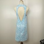 ZARA Trafaluc Womens Keyhole Back Dress Turquoise & White Size Medium Photo 2
