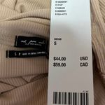 Urban Outfitters NEW Out From The Under Beige Ribbed Turtleneck Bodysuit Top S Photo 3