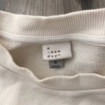 A New Day  White Sweatshirt Pullover Top with Balloon Puffy Sleeves Medium Photo 1