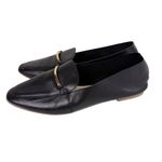 Woolworths Black Leather Horsebit Loafers Size 8 Photo 2