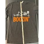 Bella Canvas  Boozin' Skeleton Halloween Long Sleeve T-Shirt Gray Fun Adult Photo 5
