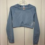 Gymshark . Blue Cropped Long Sleeve Workout Top. Size XS Photo 0