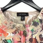 St. John  Embellished Metallic‎ Floral Jacquard Knit Cardigan 8 Evening Dressy Photo 4