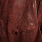 Alfani  Genuine Leather Snake Print Moto Jacket‎ size large Photo 2