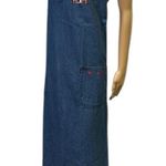 Tagwear Worldwide Vintage Denim Emblem Sleeveless Pullover Midi Maxi Dress Large Blue Photo 3