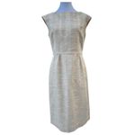 Tory Burch  Dress 10 Retro Tweed 60s Style Jacquard Sheath Classic Elegant $428 Photo 8