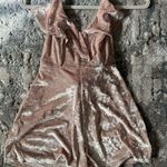 Urban Outfitters Luxe Crushed Velvet Champagne Tie Back Romper Photo 5