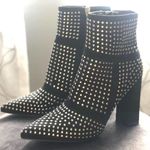 Stunning Black Heeled Booties With Gems Size 7 Photo 0