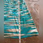 Coco reef  Tank Size Large Sleeveless Stretchy Spandex Metallic Gold Blue Swim Photo 3