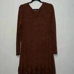 Love Kuza Women's Brown Long Sleeve Knee Length Dress Size M Size M Photo 1