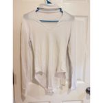 Mango ‎ Pop Mock Neck Bodysuit Long Sleeve V-Neck Top White Size M Photo 2