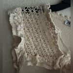 ZARA  Cream Lace Trim Combination Knit Top S Photo 10