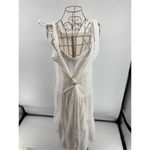 Haute Hippie  Long Dress Women’s White Boho Ruffle Smocked Preppy Size XL Photo 8