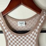 Abercrombie & Fitch Checkered Knit
Scuba Tank Size Medium Tan and White Photo 2