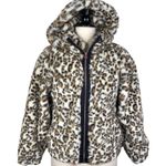 Lucky Brand NEW  Faux Fur Hooded Zip Jacket in Beige Leopard Women's Size XS Photo 1