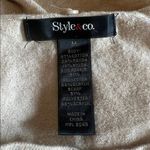 Style & Co  Scoopneck Sequined Long Sleeve Knit Top Beige Size Medium Photo 4