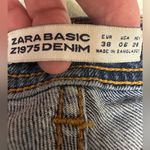 ZARA basic Z1975 straight leg mid rise jean with destruction Photo 2