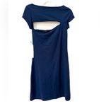 Susana Monaco navy blue dress, chest & back cutout, body con A line, cap sleeve Photo 1