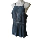 NWT, Trouve Cut Out Spaghetti Strap Drop Waist Tunic Top Size L Photo 2