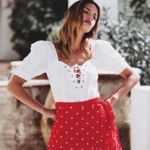 For Love & Lemons Anabella Lace Up Blouse Photo 3