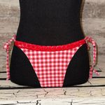 Boutique Red and White Gingham with Lace trim bikini set Photo 3